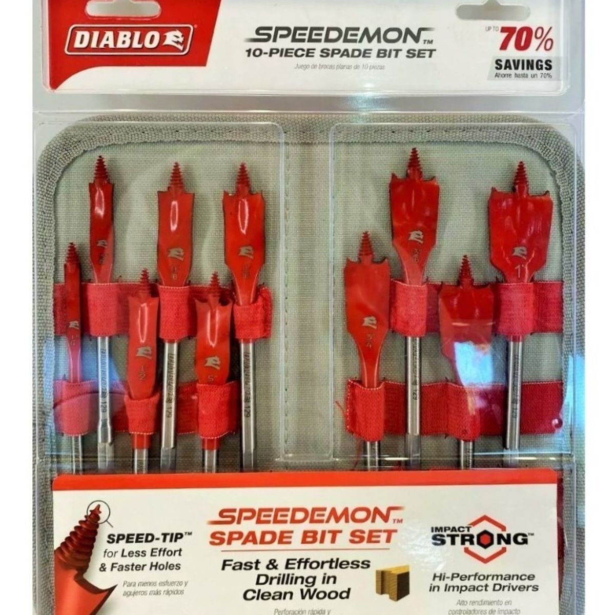 DIABLO - Brocas Paleta Diablo Speedemon 10 Piezas - Eo