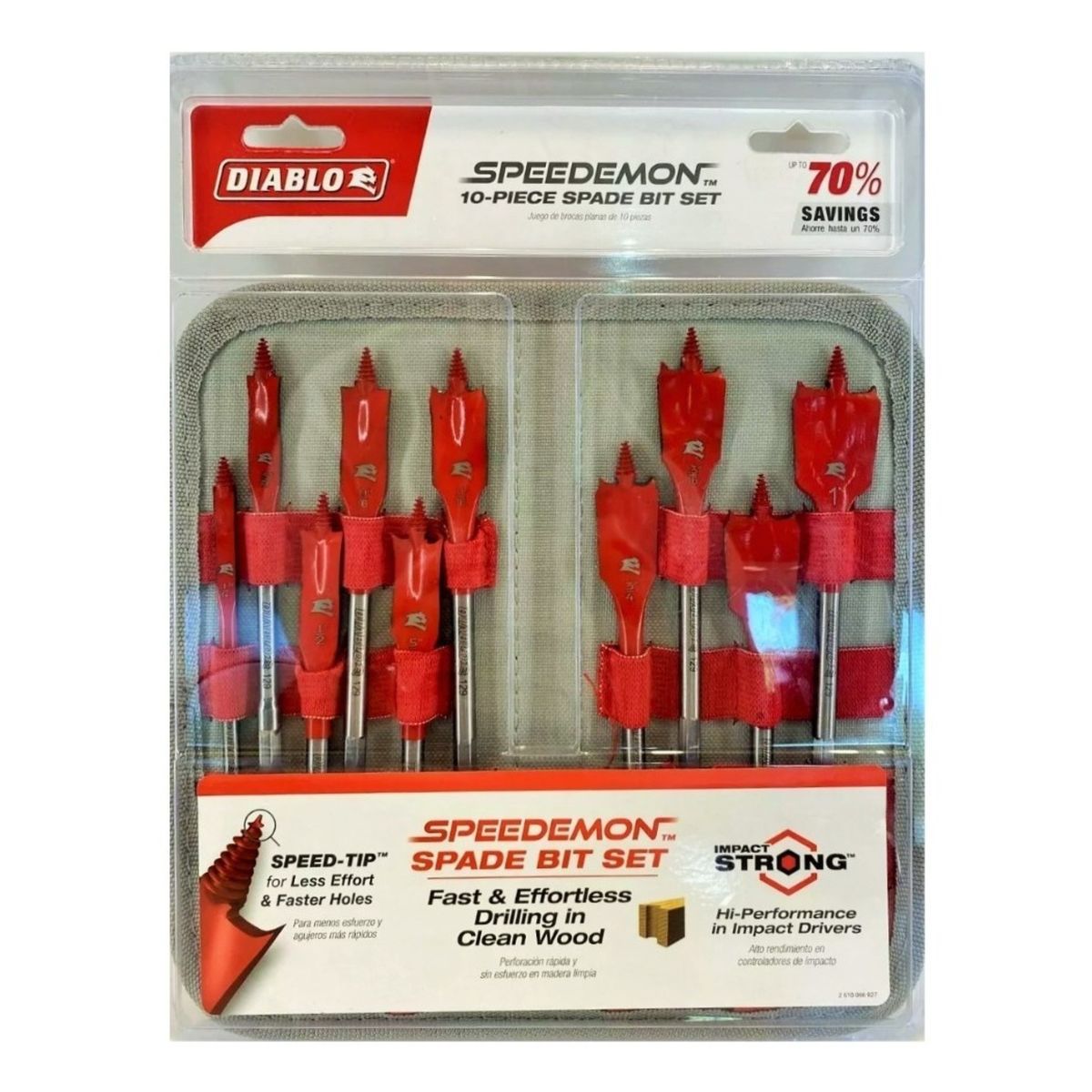 DIABLO - Brocas Paleta Diablo Speedemon 10 Piezas - Eo