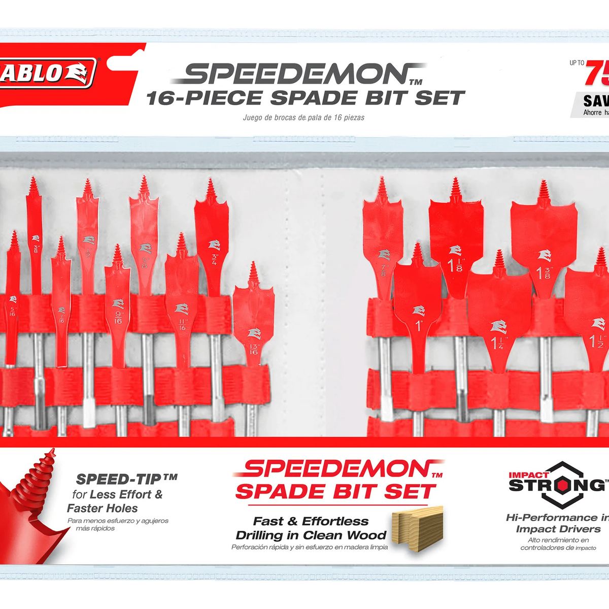 DIABLO - Brocas Paleta Diablo Speedemon 16 Piezas Dsp2980-s16.- E.o