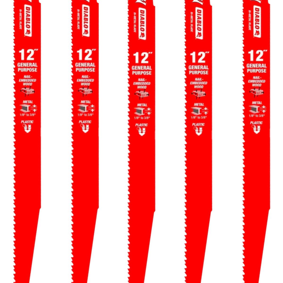 DIABLO - Hoja Sierra Sable Demolición 12 Pulgadas 5 Unid Diablo - E.o