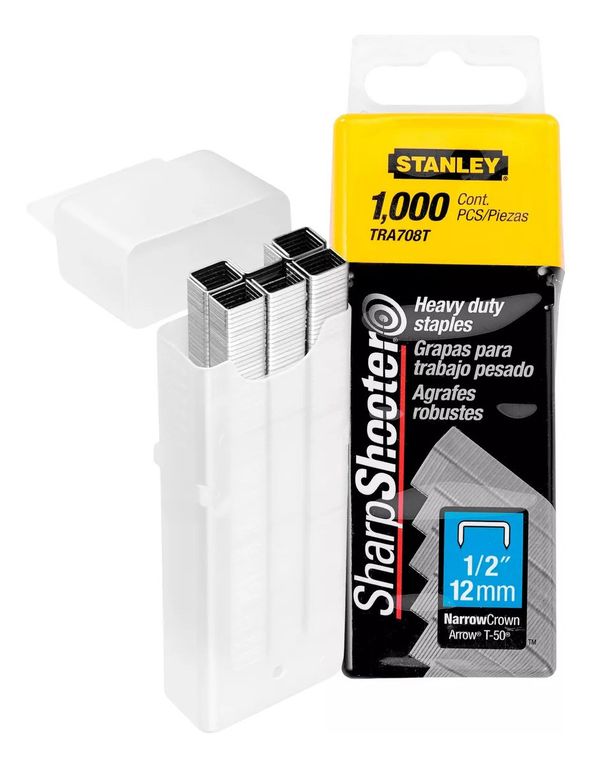 Grapas Para Trabajo Pesado 1/2stanley 1.000pzs Tra708t.- E.o