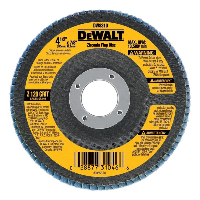 DEWALT - Disco Laminado De Zirconio 4-1/2 X 7/8 Z120 Dewalt.- E.o