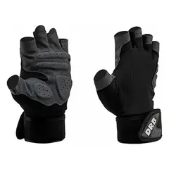 DRB - Guantes Gym Velcro Entrenamiento Pesas Fitness Cromo