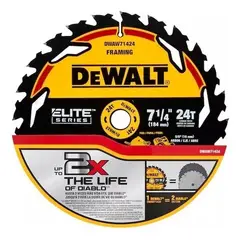 DEWALT - Disco Sierra Elite Series 7 - 1/4'', 24 Dientes E.o.