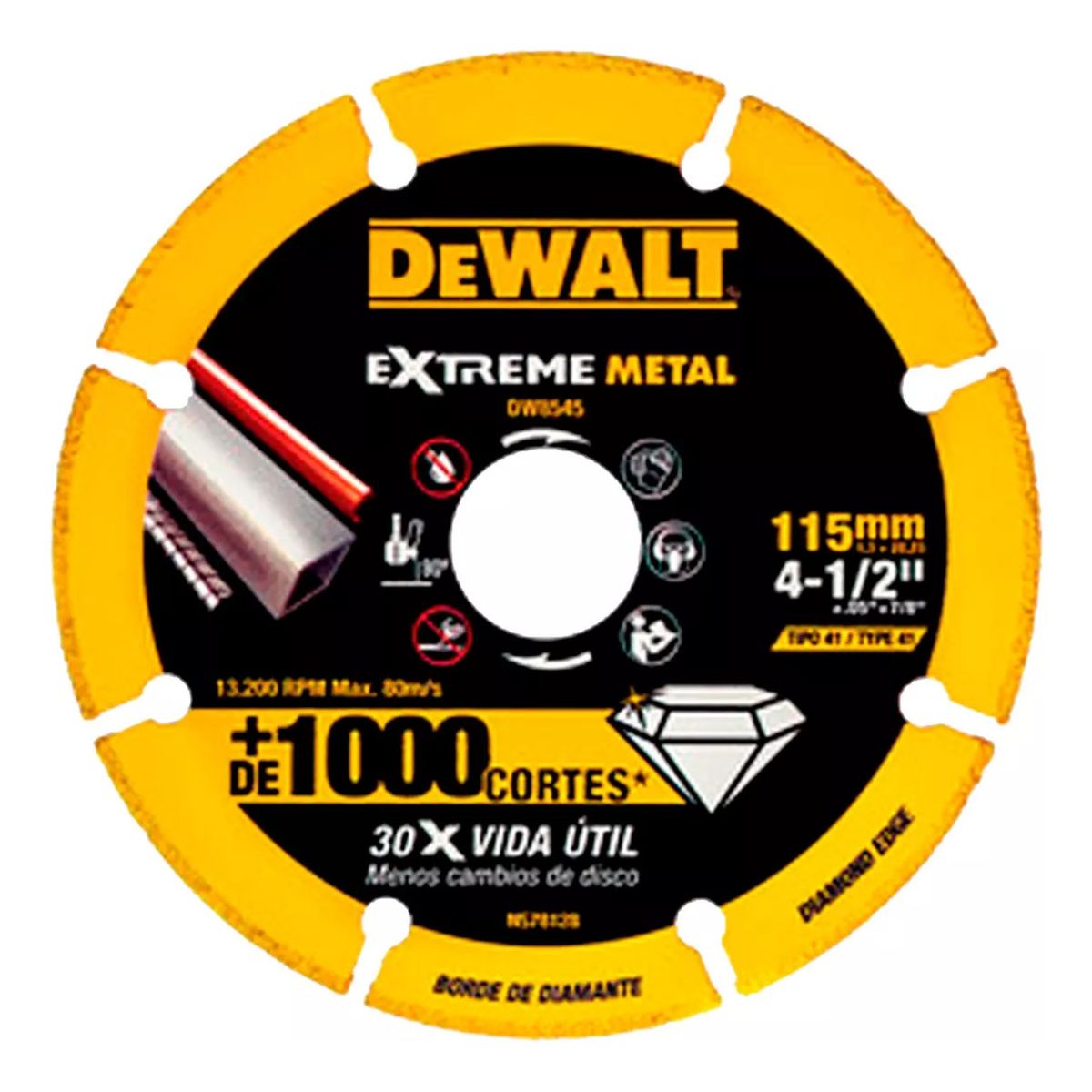 DEWALT - Disco De Corte Diamantado 4-1/2 Dewalt Dw8545.- E.o