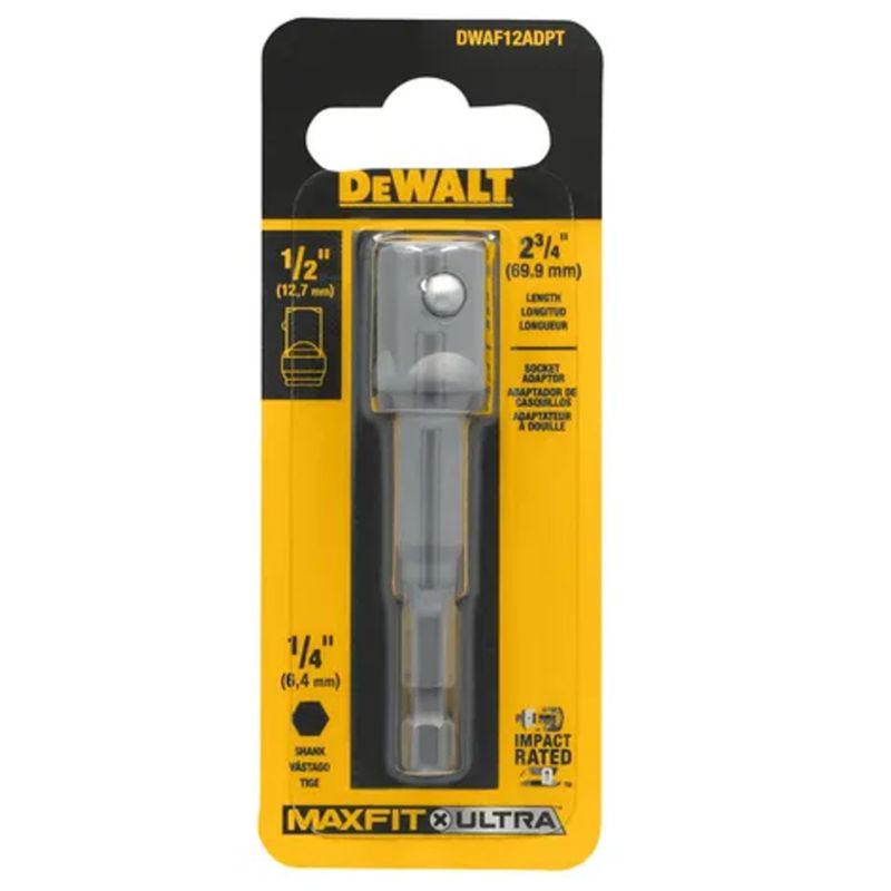 DEWALT - Adaptador De Impacto De 1/2 Dewalt Dwaf12adpt .- E.o