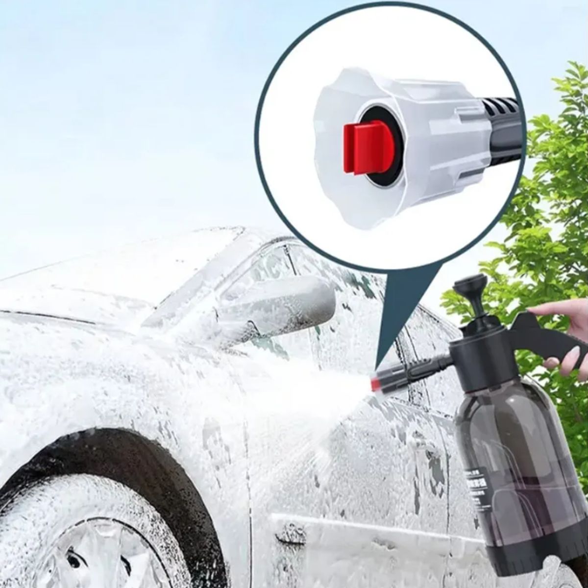 GENERICO - Pulverizador Automovil Lanza Espuma Manual Snow Foam Detail