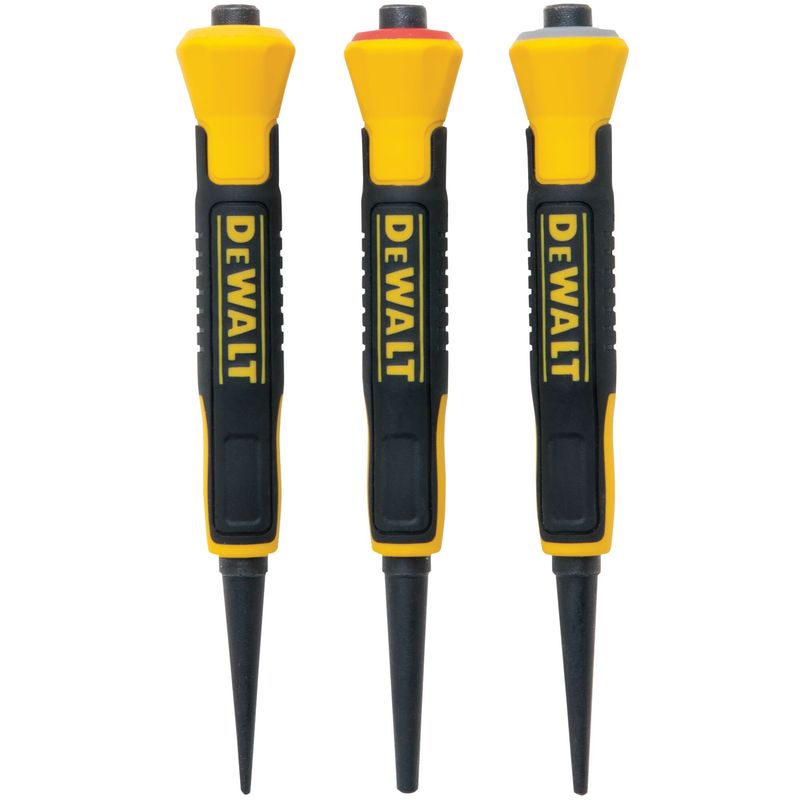 DEWALT - Set De Punzones Para Clavos 3 Pc Dewalt Dwht58018.- E.o