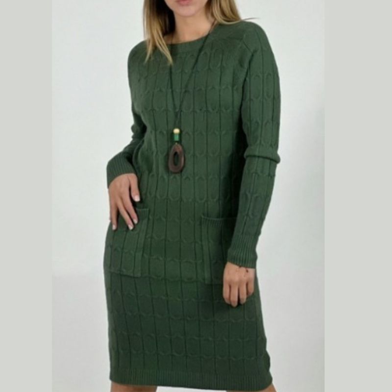ARRAKASTA - Vestido de lana con bolsillos