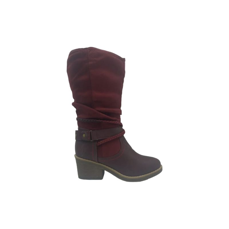 HERIEL - Bota Burdeos Taco Mujer