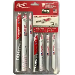 MILWAUKEE - Set Hojas De Sierra Sable 18 Pcs. Demolición E.o