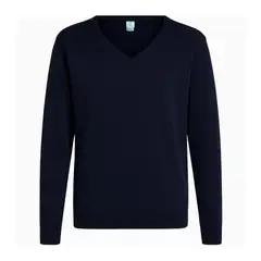 EL TRECE - Sweater Cuello V Niño Azul Marino - Tallas 4 a 3XL