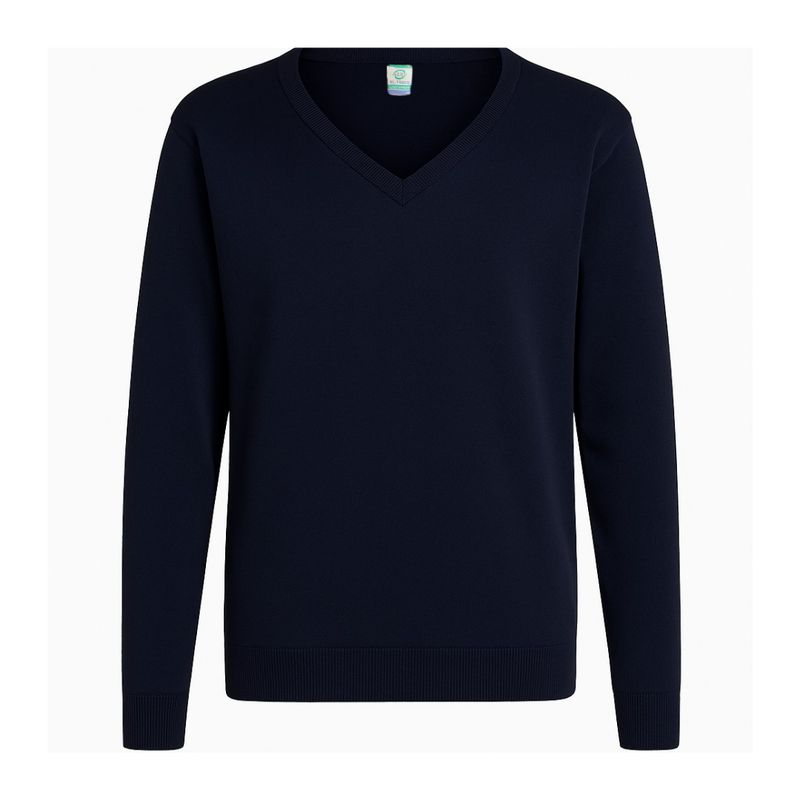 EL TRECE - Sweater Cuello V Niño Azul Marino - Tallas 4 a 3XL