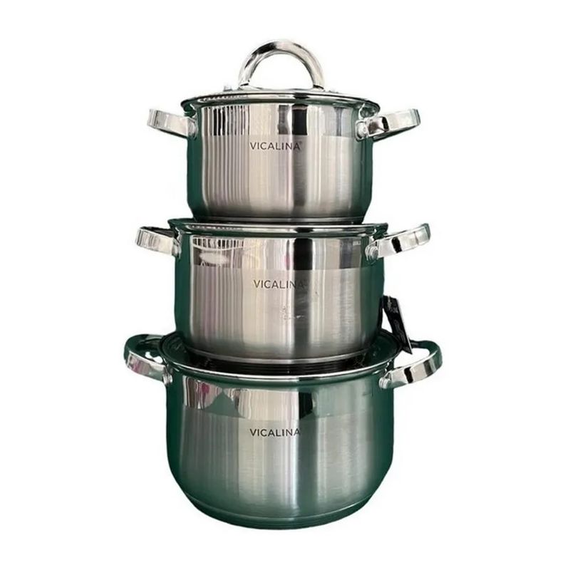 GENERICO - SET DE OLLAS VICALINA VL-285 ACERO INOXIDABLE