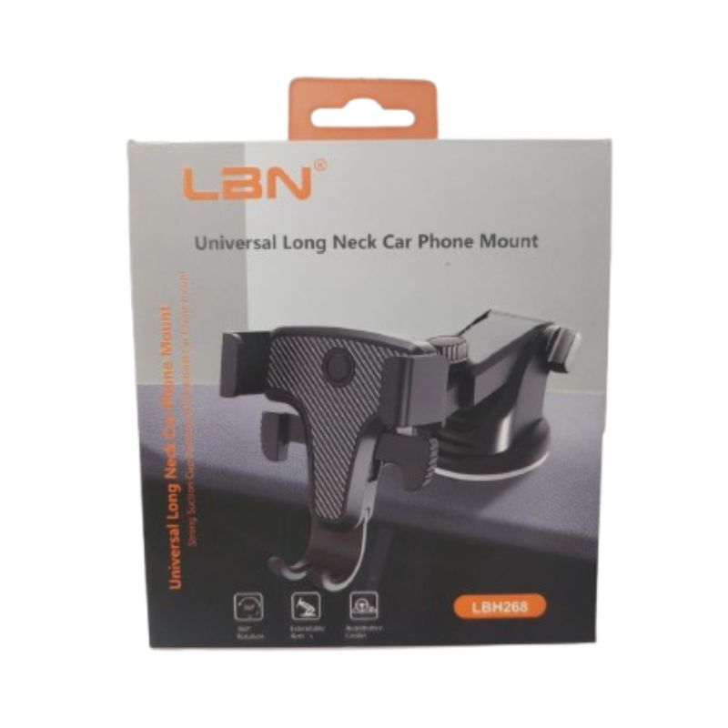 LBN - SOPORTE PORTA CELULAR PARA VEHICULOS LBN LBH268 NEGRO