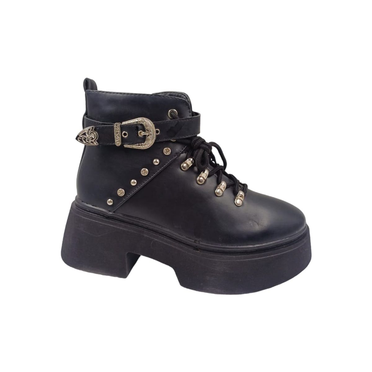 HERIEL - Botín Negro Plataforma Mujer