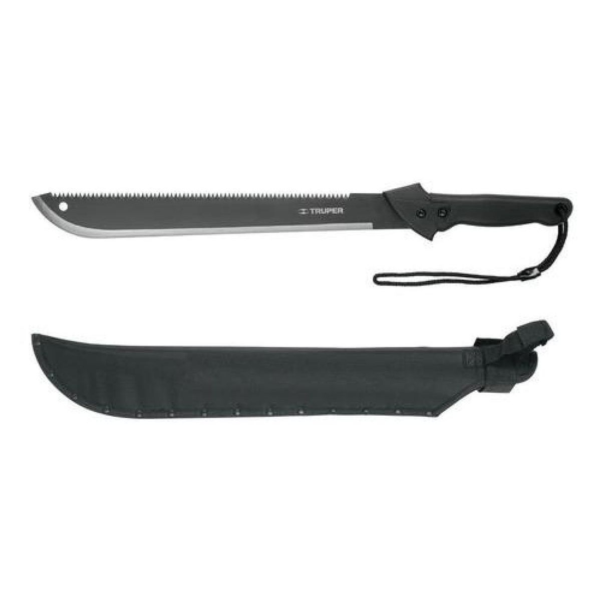 TRUPER - Machete Doble Filo 18 Cacha Bimaterial Con Funda Truper - Multicolor