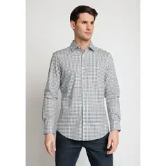 PERRY ELLIS - Camisa Hombre Stretch Estampada Blanco