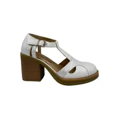 HERIEL - Zapato Blanco Taco Mujer