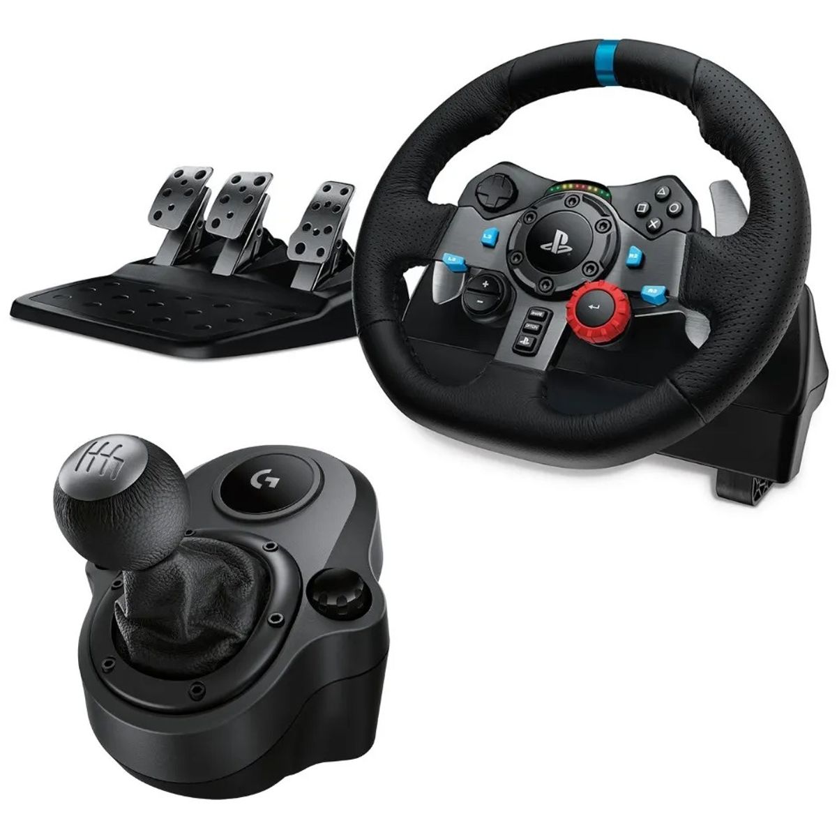 LOGITECH - Logitech Driving Force Volante de Carrera G29 + Pedales PS3PS4PC + Palanca de Cambios Serie G