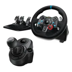 LOGITECH - Driving Force Volante de Carrera G29 + Pedales PS3PS4PC + Palanca de Cambios Serie G
