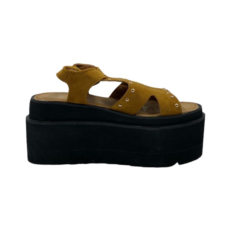 HERIEL - Sandalia Camel Plataforma