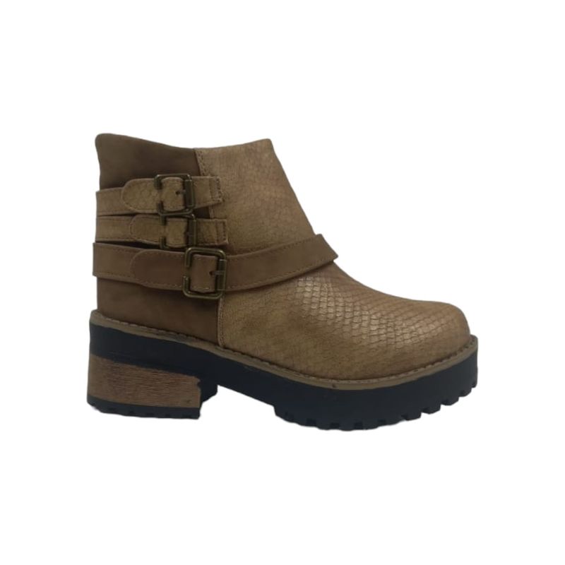 HERIEL - Botin Camel Plataforma Mujer