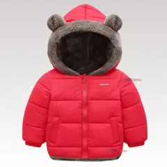 JUMP KIDS - Parka Con Capucha Manga Larga Niña Orejitas Roja