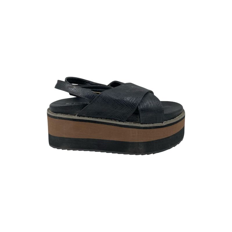 HERIEL - Sandalia Negra Plataforma Mujer