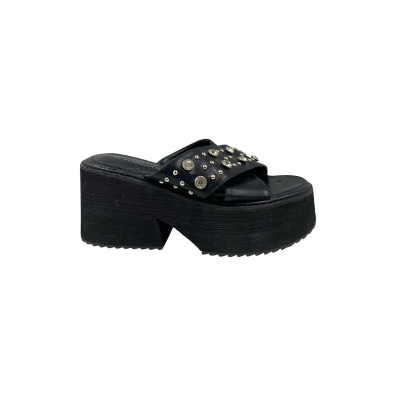 HERIEL - Sandalia Negra Plataforma Mujer