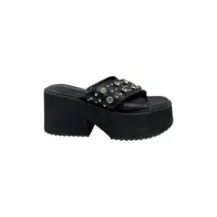 HERIEL - Sandalia Negra Plataforma Mujer