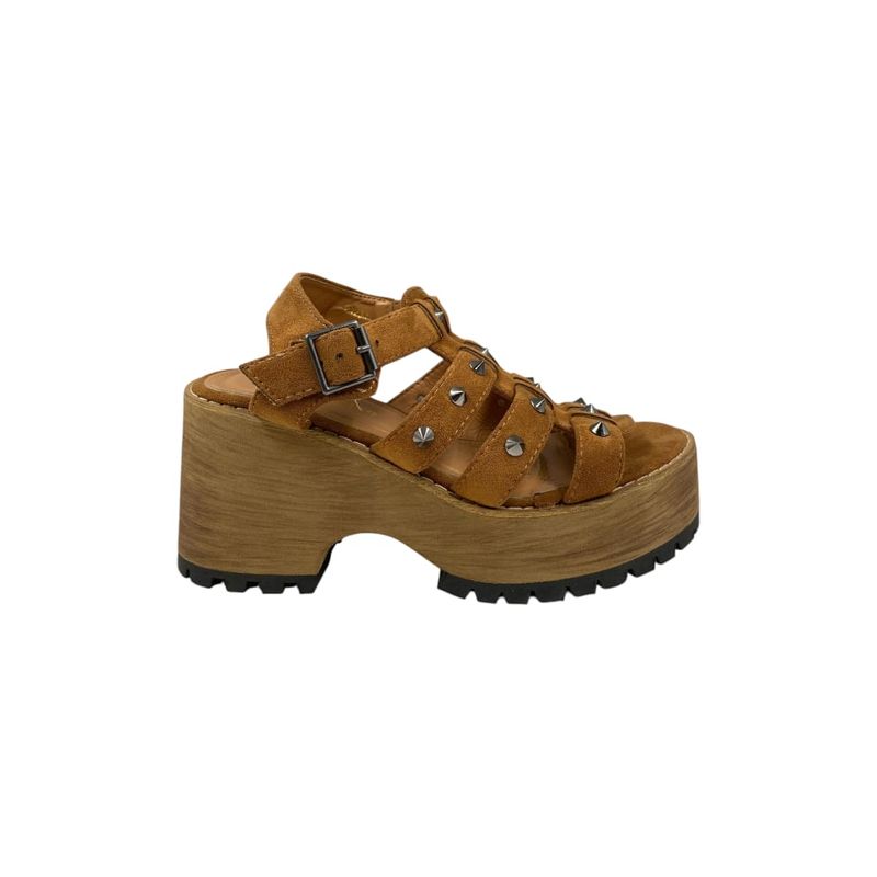 HERIEL - Sandalia Camel Plataforma Mujer