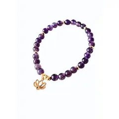 GENERICO - Pulsera de piedra natural Amatista