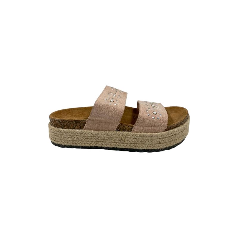 HERIEL - Sandalia Rosa Plataforma Mujer