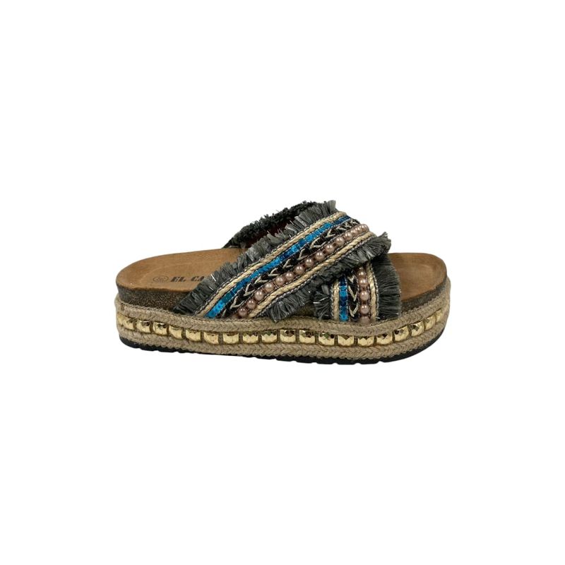 HERIEL - Sandalia Azul Plataforma Mujer