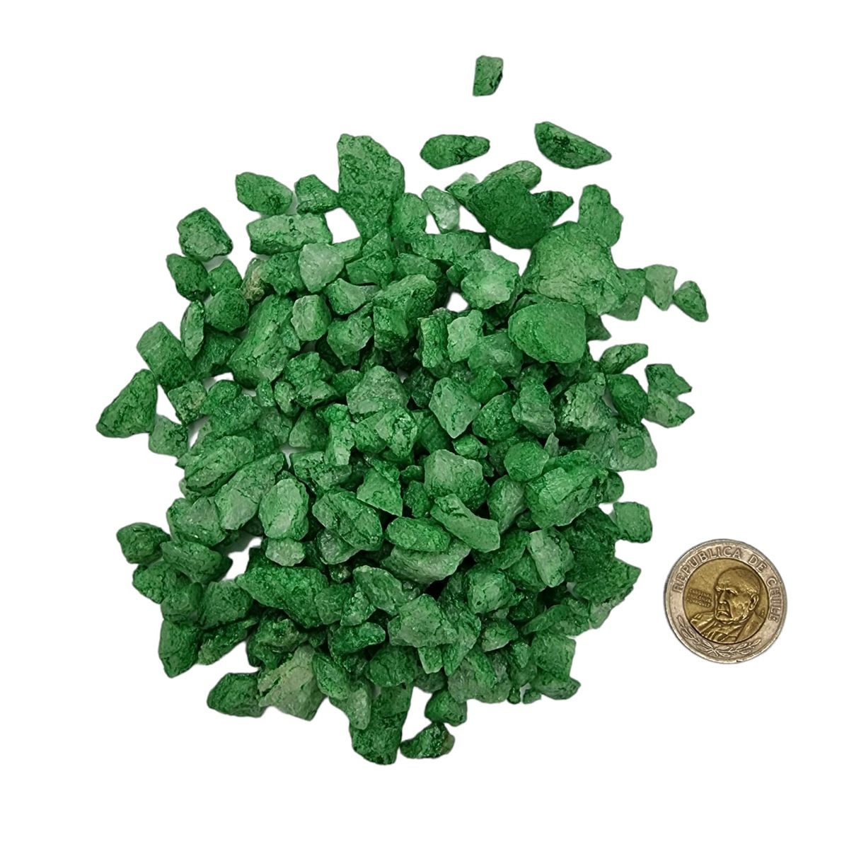 GENERICO - Cuarzo Tamaño Garbanzo Color VERDE CLARO 500 Gr.