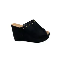 HERIEL - Sandalia Negra Plataforma Mujer