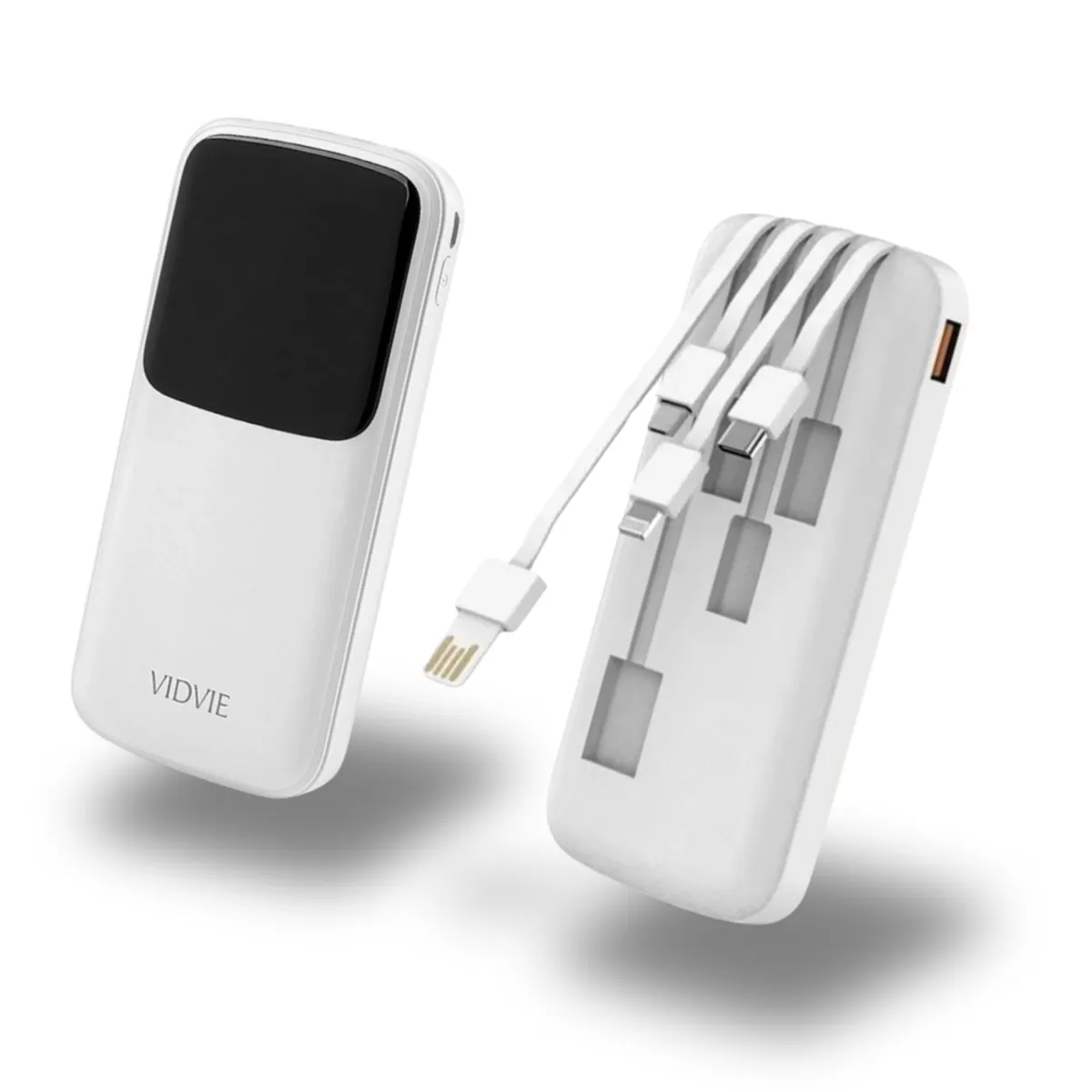 GENERICO - Power Bank Bateria Externa VIDVIE 10000Mah Pantalla Digital 4 en 1