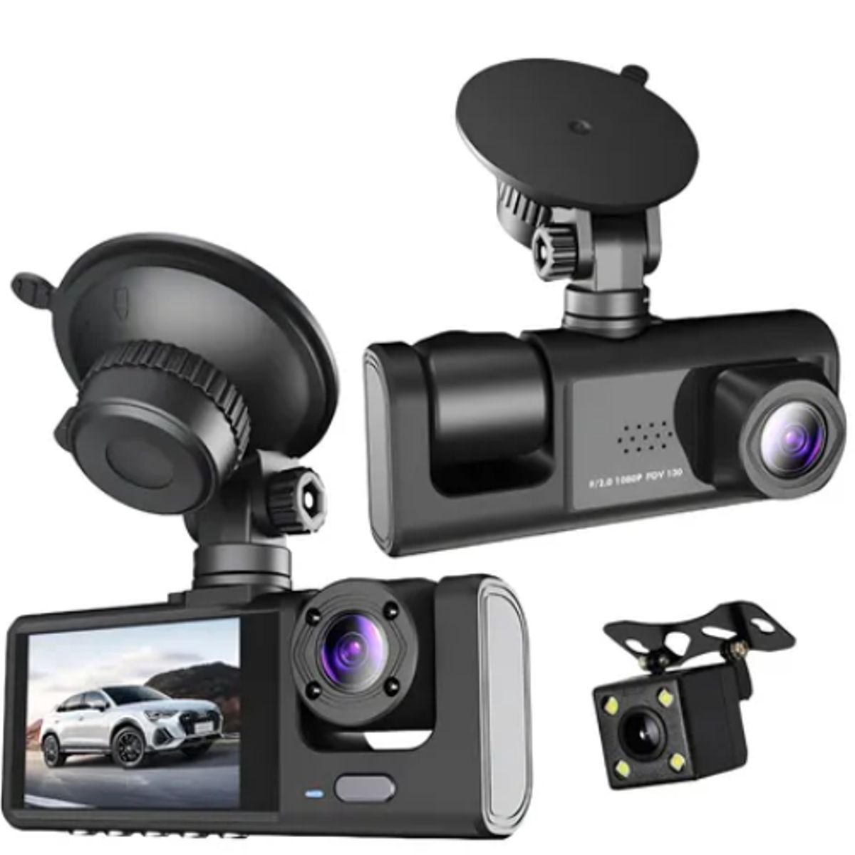 GENERICO - Cámara de seguridad automotriz 3 en 1  full HD 1080p.