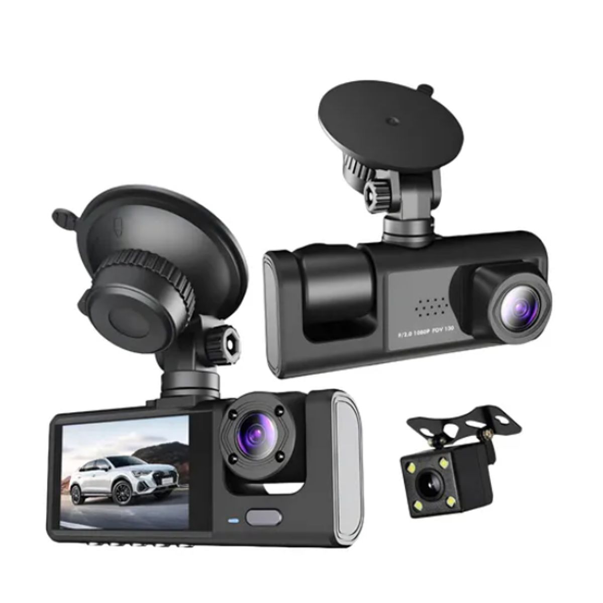 GENERICO - Cámara de seguridad automotriz 3 en 1  full HD 1080p.