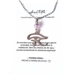 GENERICO - Collar de piedra Amatista y Ojo de Horus