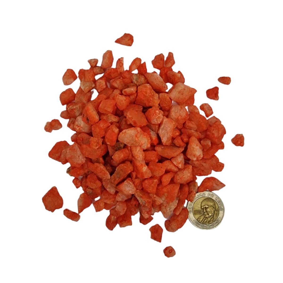 GENERICO - Cuarzo Tamaño Garbanzo Color  Naranjo 500 Gr.