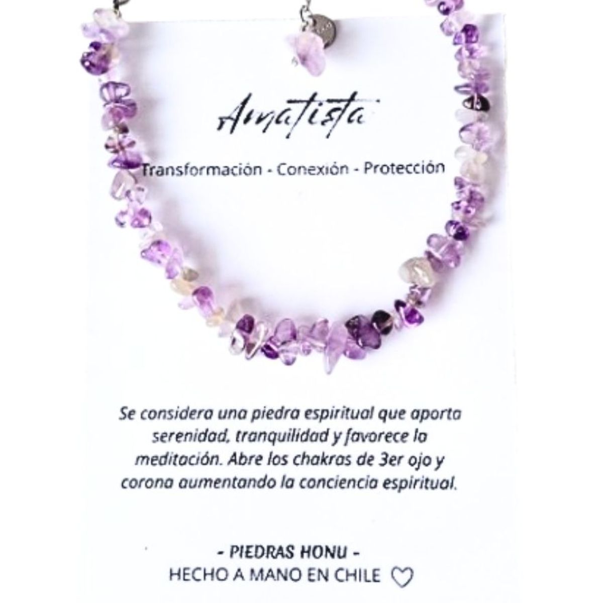 GENERICO - Pulsera piedra Amatista rústica