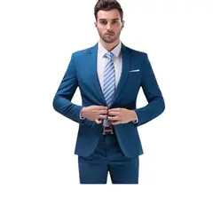 XPRESS RECHARGE - Traje de negocio boda de color solido formal y clasico de dos piezas