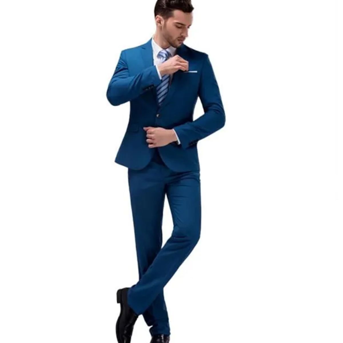 XPRESS RECHARGE - Traje de negocio boda de color solido formal y clasico de dos piezas