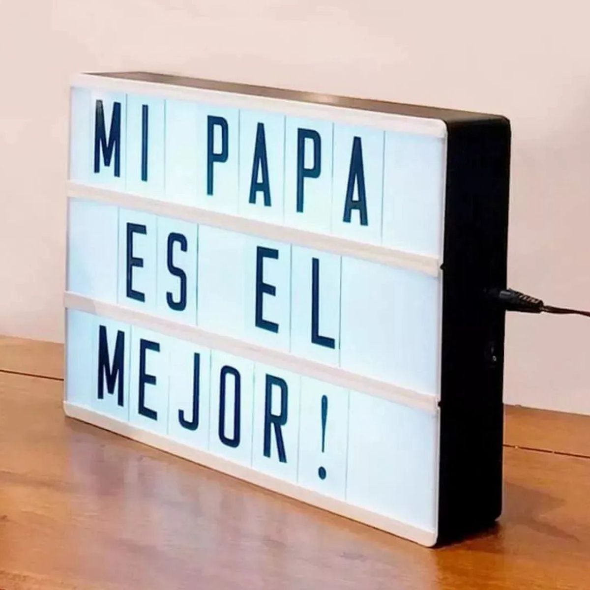 MOVI - Caja De Luz Led Lightbox A4 Pizarra Con Letras Y Emojis