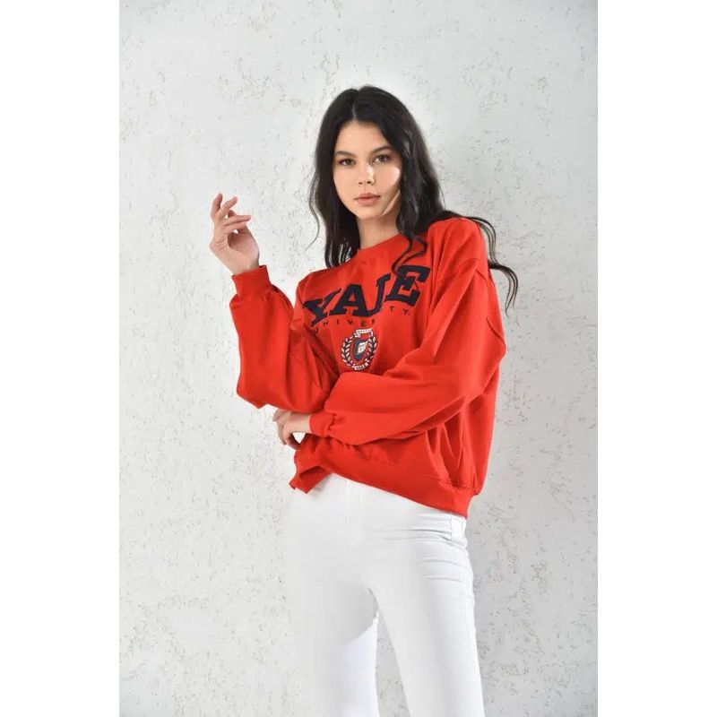 MROTTO - Poleron Mujer Yale Rojo