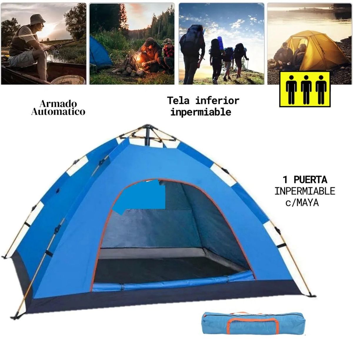 MOVI - Carpa Iglu Automática y Autoarmable para 4 pers.