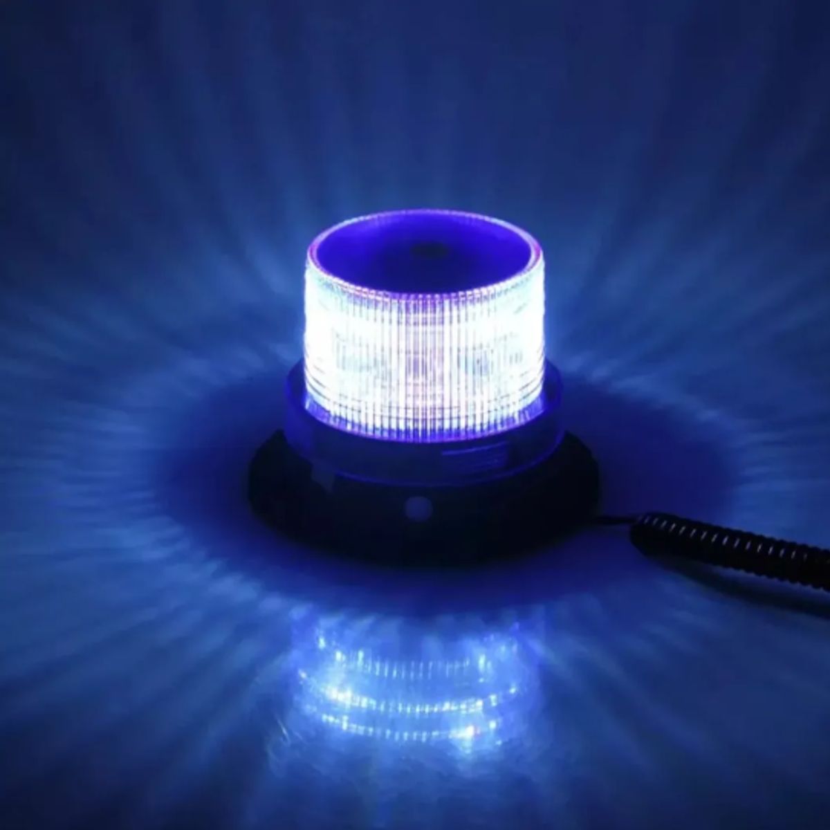 GENERICO - Baliza Led Estroboscópica Azul  Iman 12v-24v