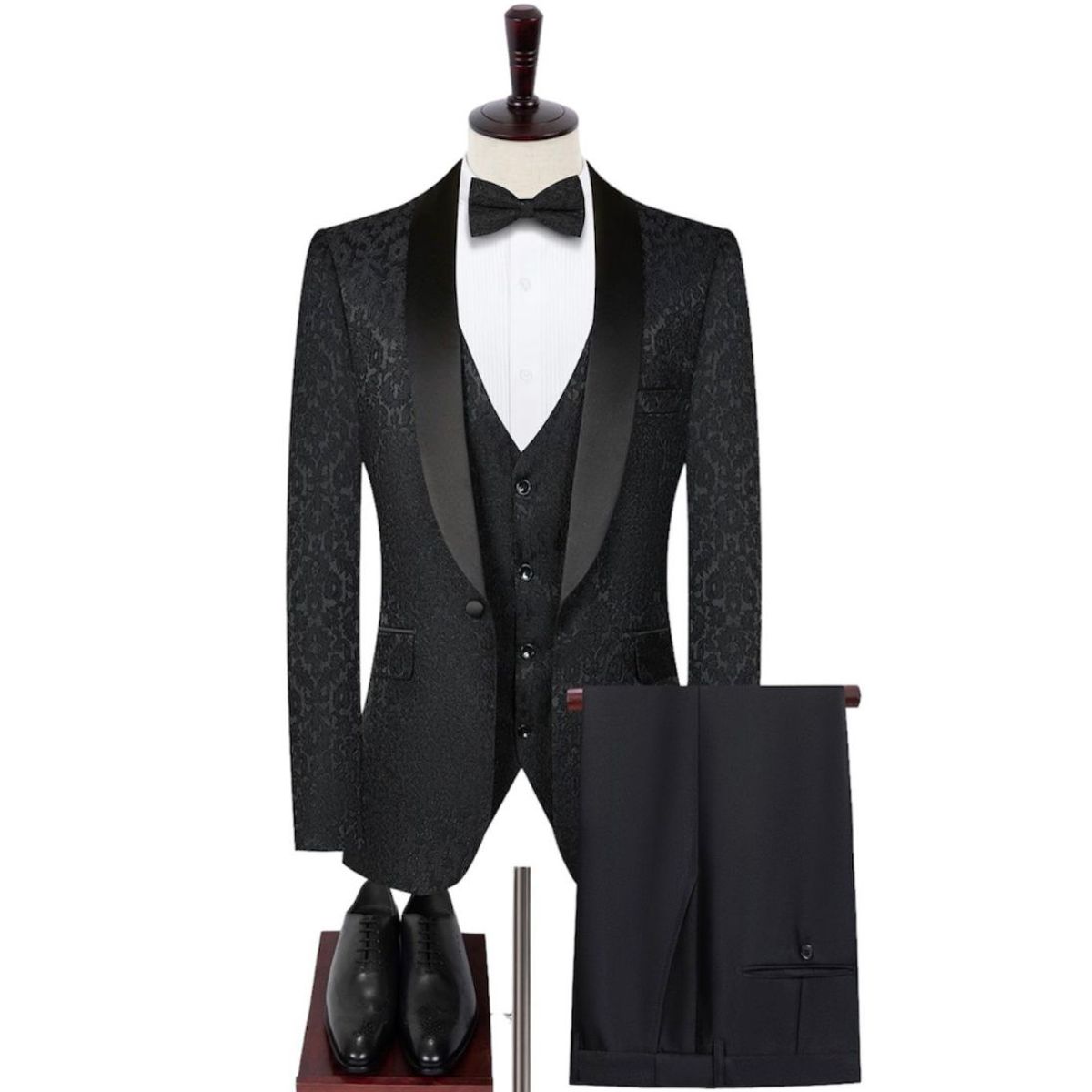 XPRESS RECHARGE - Traje novio elegante  Negro de dos piezas